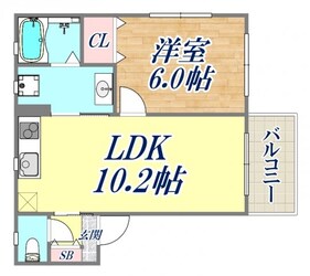 バラード夙川2の物件間取画像